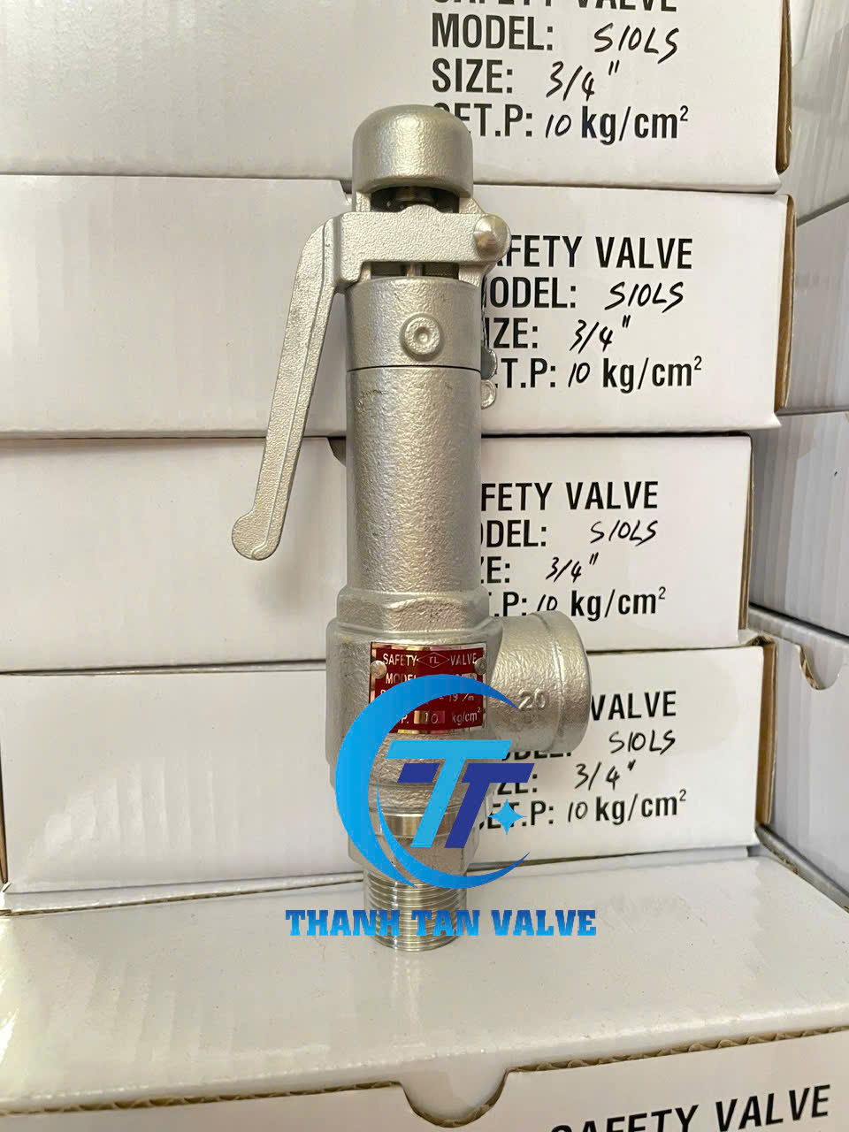 van an toàn inox có tay giật