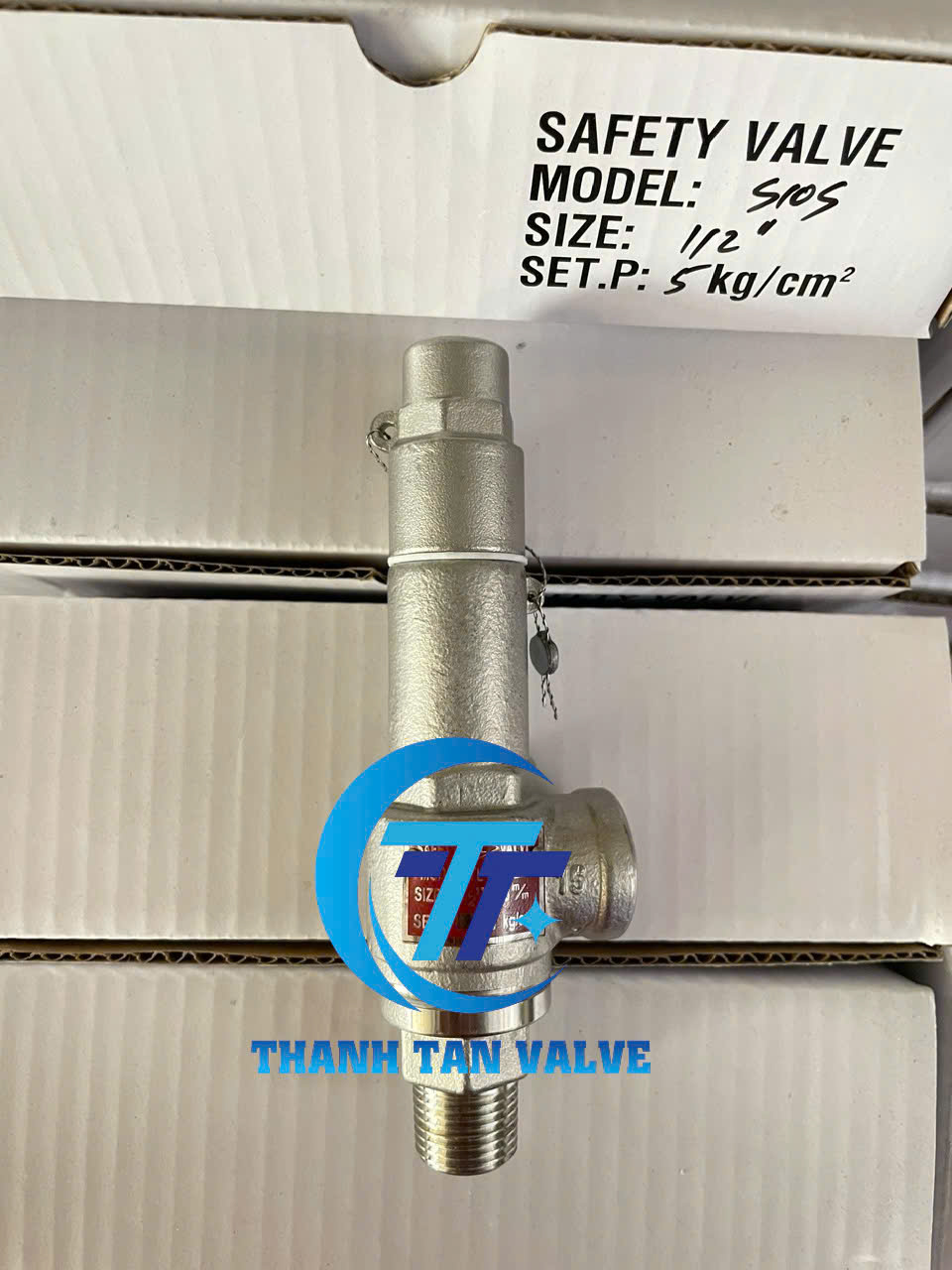 van an toàn inox không tay giật